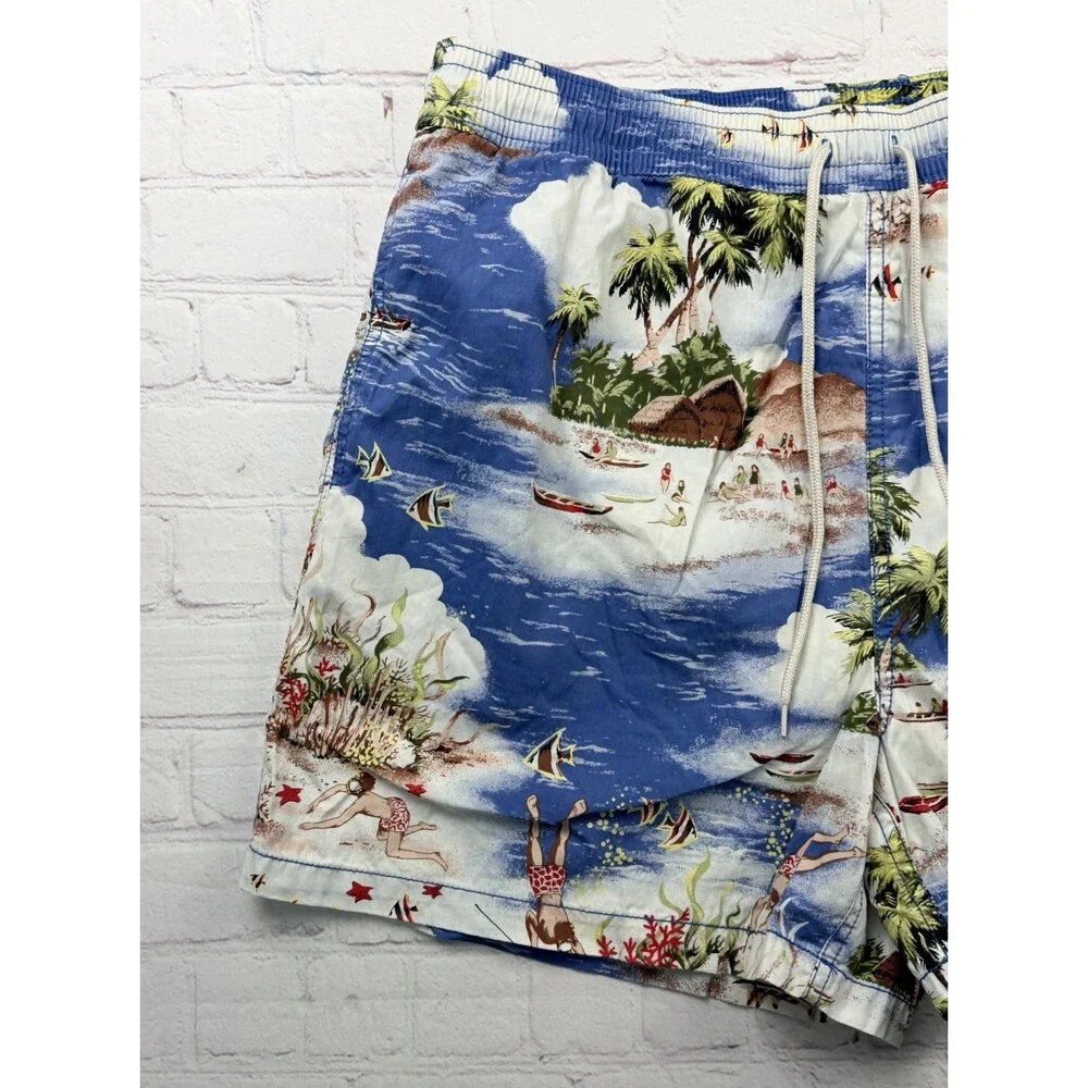 VTG 90s Ralph Lauren Swim Trunks Shorts XLPolo Sport Spear Fishing Diving Island